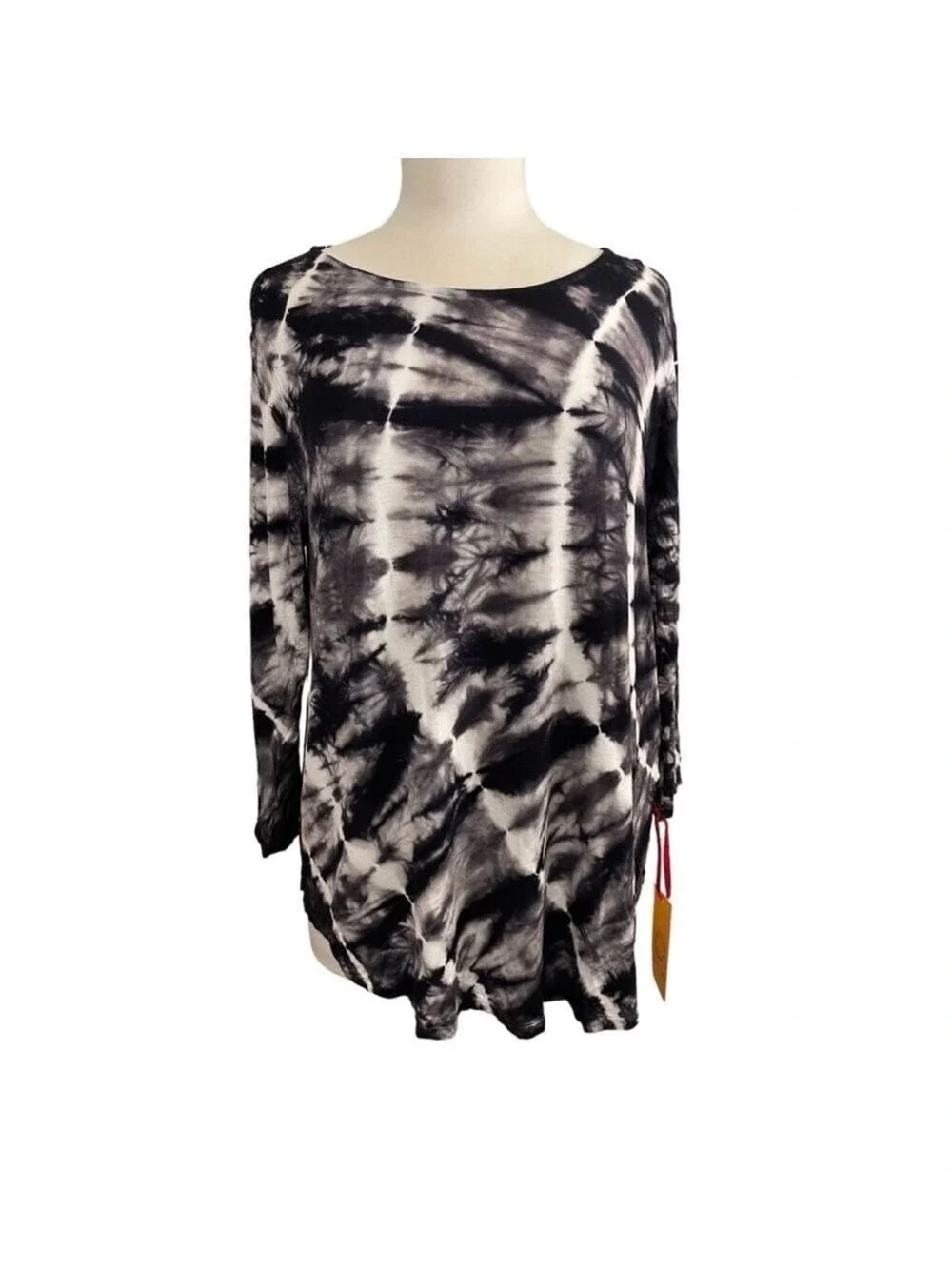 Women's Ruby Rd. Top L Black Tie‎ Dye NWT